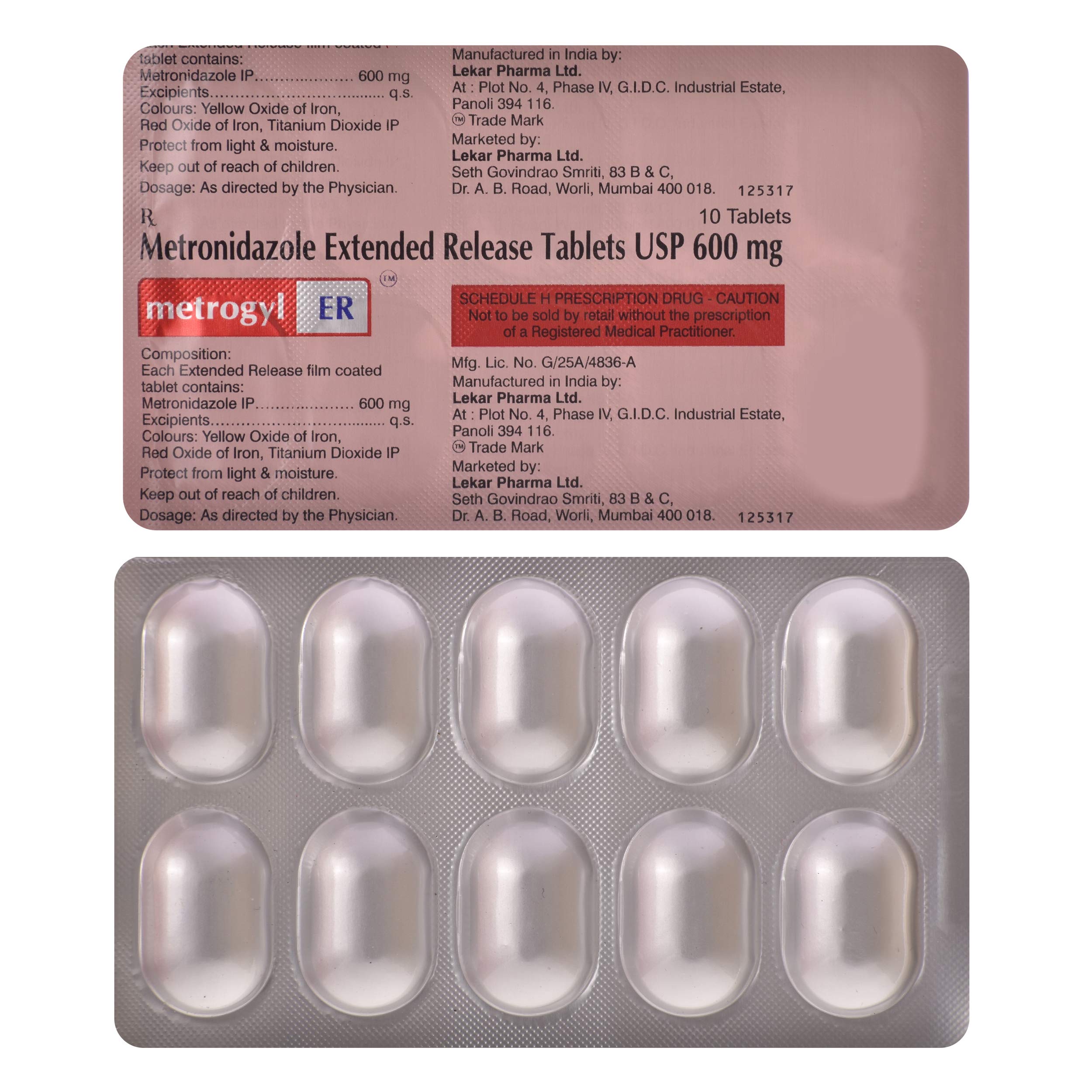 Metrogyl ER - Strip of 10 Tablets