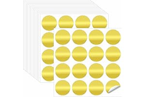 Golden Self-Adhesive Embossing Stickers for Envelopes and Certificates