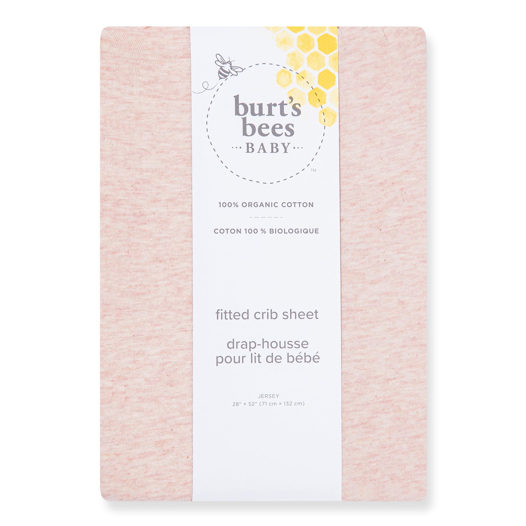 Burt's Bees Baby Drap-Housse Essentiel en Coton Bio Respirant pour lit de bébé et Matelas Standard pour Enfant garçon et Fille
