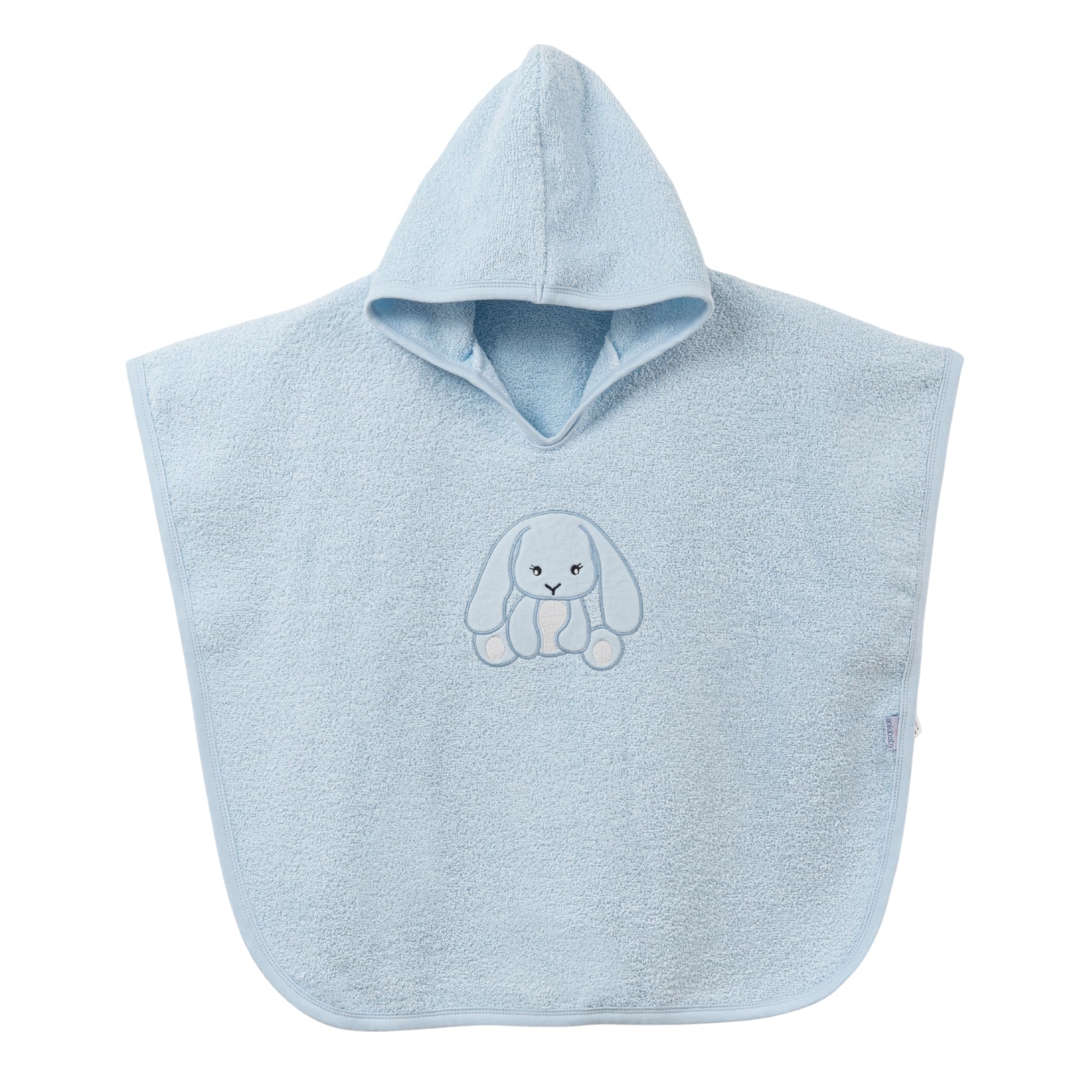 Ankibaby Baby Badeponcho mit niedlichem Hasenmotiv – Kapuzenhandtuch aus 100% Baumwolle – Weich, saugfähig & hautfreundlich – Für Neugeborene & Kleinkinder geeignet