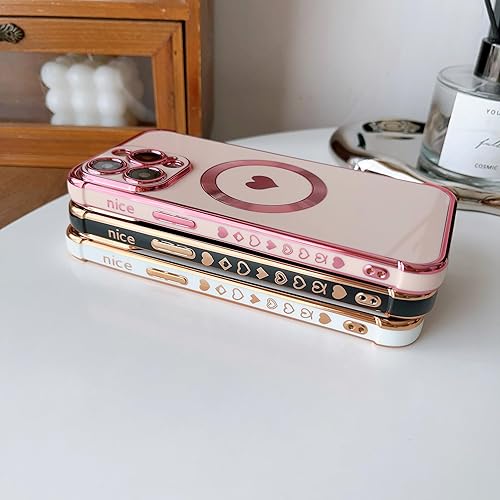 Miniatura 5 de Jmltech Funda para iPhone 15 Pro Max con MagSafe, silicona a prueba de golpes, lindo diseño, protección de cámara de silicona suave, bonita funda