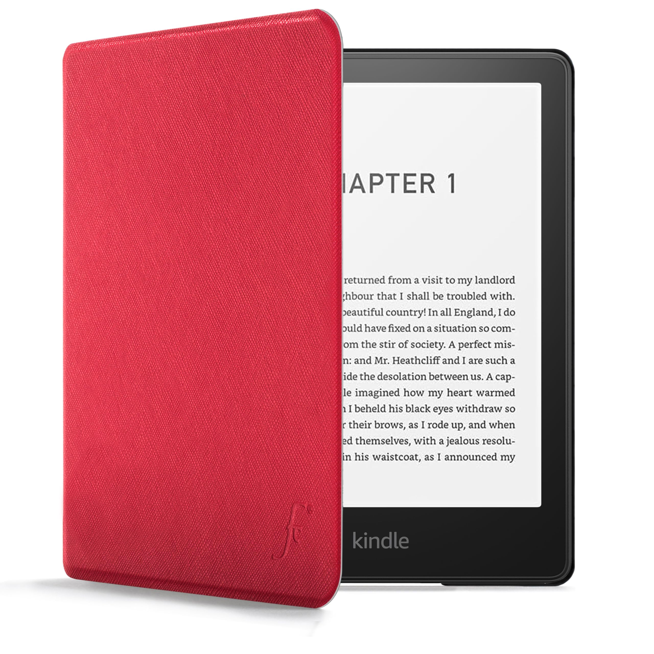 Forefront Cases Custodia per Amazon Kindle Paperwhite 7" (16 GB) (2024) e Signature Edition (32 Gb) e Kindle Colorsoft - Rosso - Sottile Leggero e Protettiva, Auto Svegliati Sonno Funzione Cover