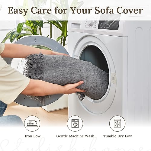 Miniatura 8 de Fundas de sofá modular para sofá modular en forma de L, 2 piezas, fundas de sofá para mascotas y perros, protector de muebles (gris oscuro, XXL)