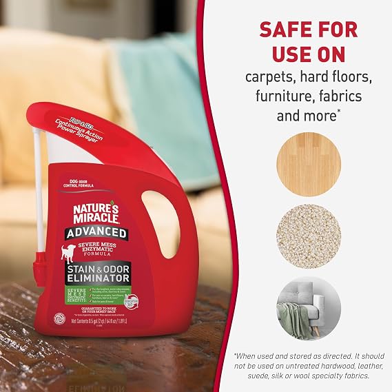 Nature's Miracle Advanced Dog Stain & Odor Eliminator Foam, 64 oz