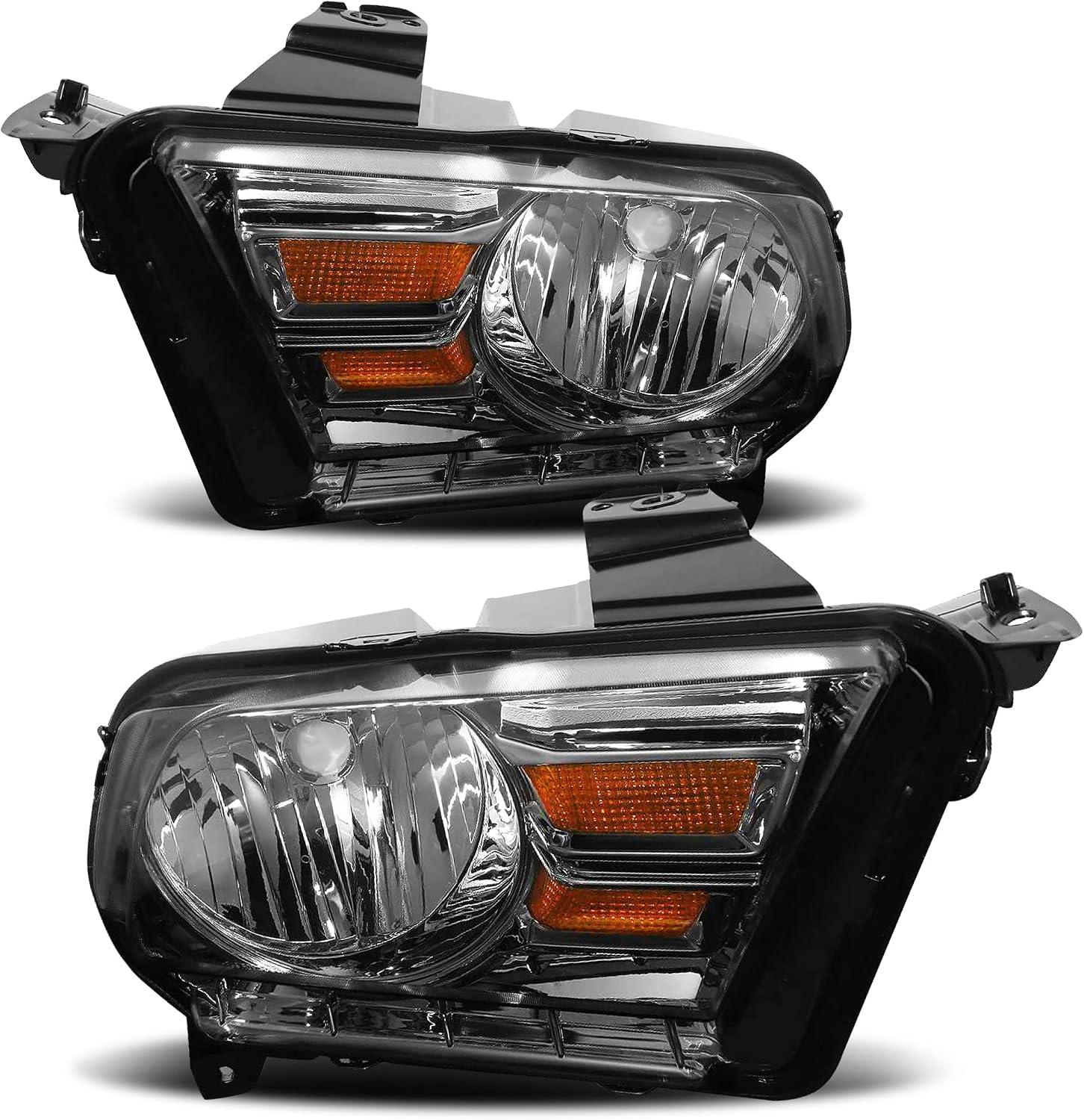 Headlight Assembly Fit For 10 11 12 13 14 Ford Mustang 2010 2011 2012 2013 2014 Ford Mustang OE Headlamp Replacement Driver Side and Passenger Side