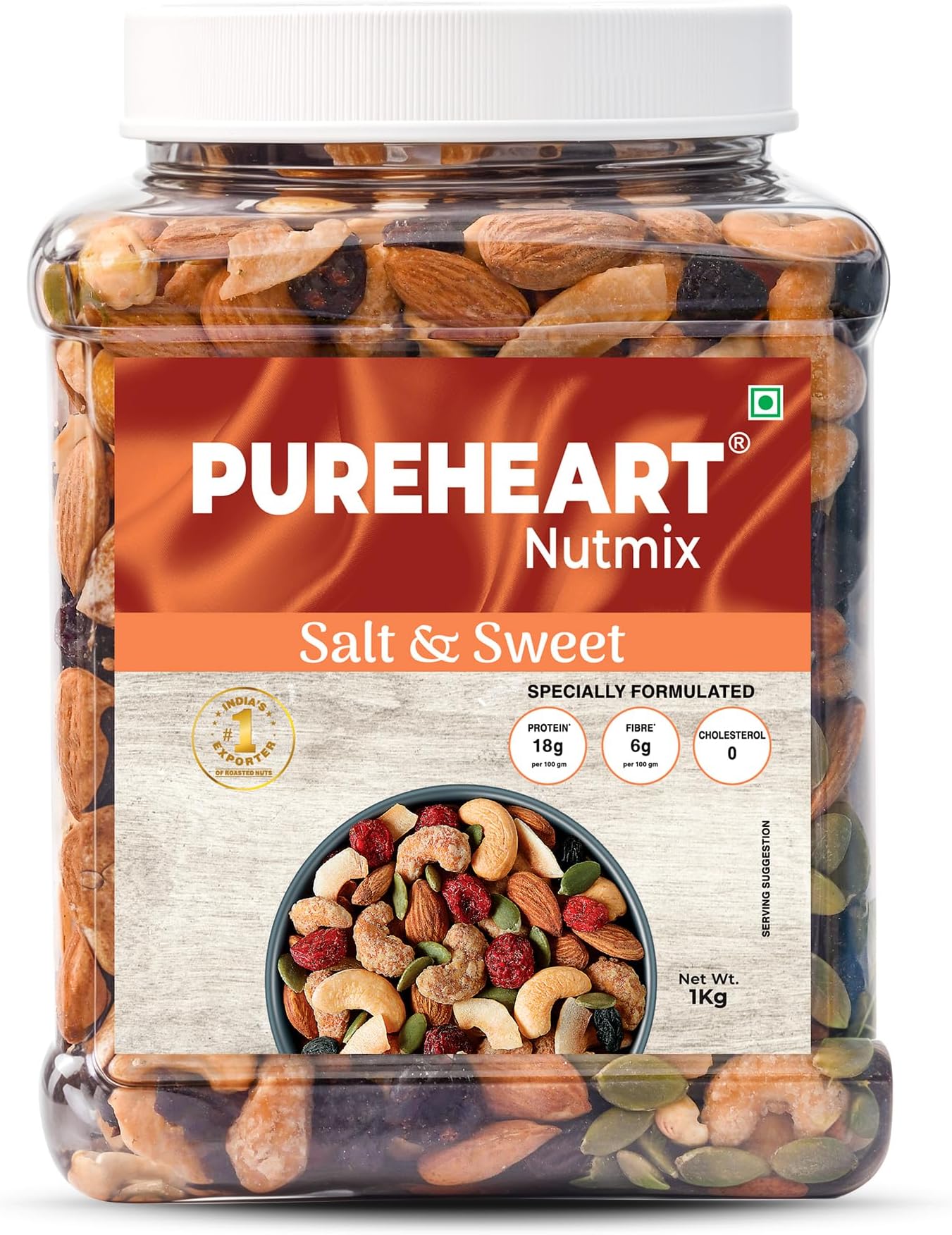 - Nutmix Salt & Sweet Dry Fruits (1 kg) Premium Salted Mix Nuts (Cashews, Almonds, Raisins, Cranberries) Delicious & Crunchy Mixed Dry Fruits