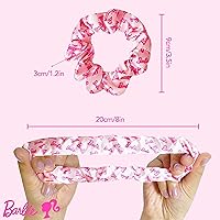 Vista 5 de Barbie - Juego de 5 piezas de accesorios para el cabello, 1 cepillo regular de 9 pulgadas y 4 coleteros, cepillo desenredante, cuerdas elásticas