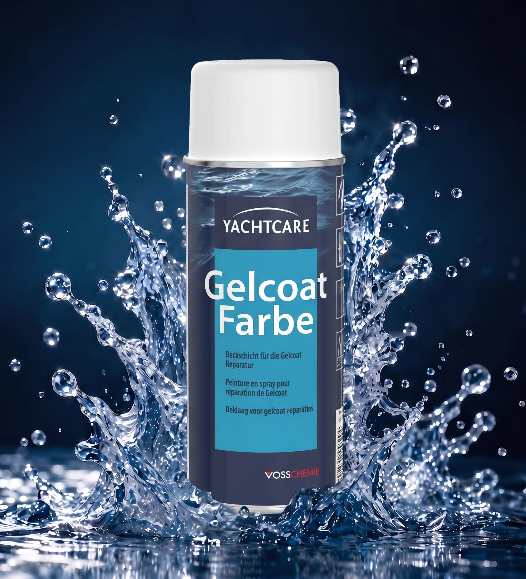 Yachtcare Gelcoat Couleur 400ML RAL 9010 - Blanc Pur - Le scellant de Finition Parfait en aérosol pour Toute réparation GFK et Gelcoat