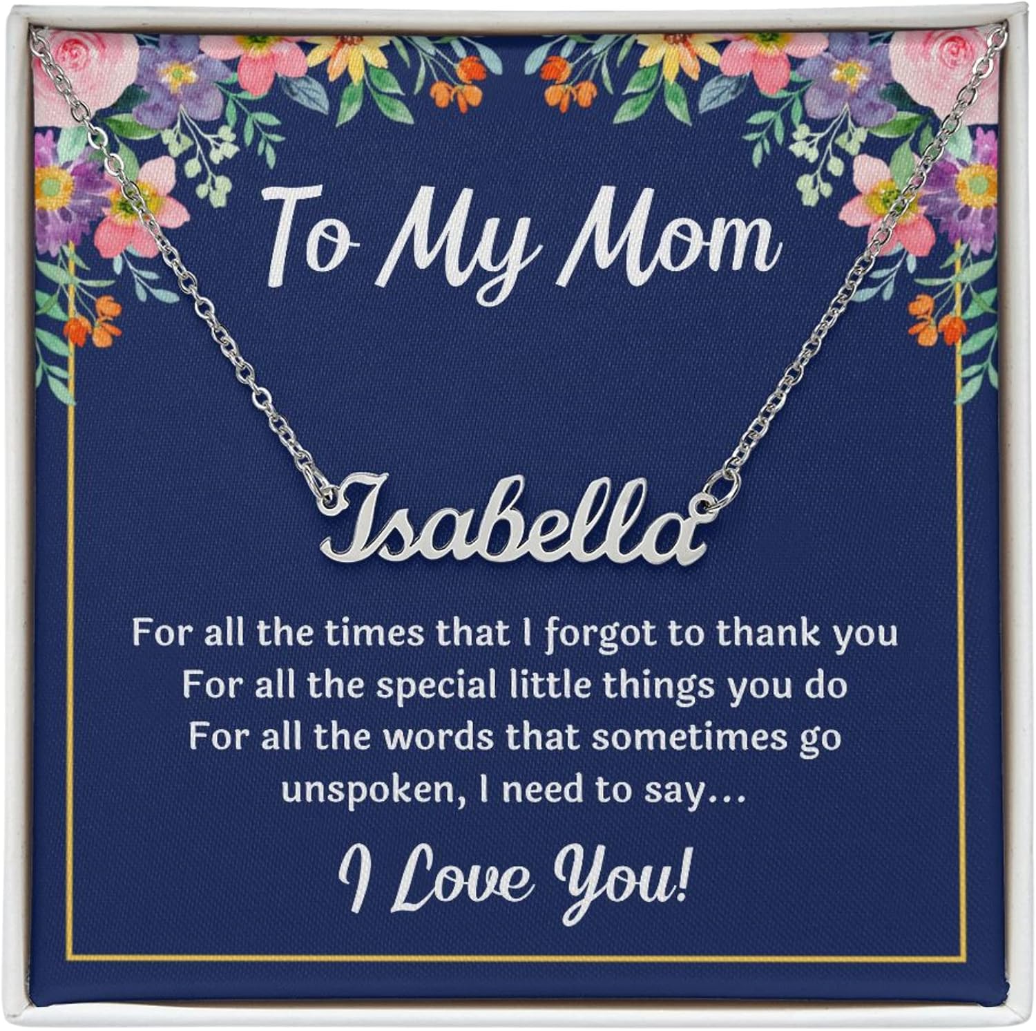 Mothers day gifts from daughter, Mom and son necklace, Birthday gift, Mom Necklace for women, Mother birthday gift, Best mom ever presents, Stainless Steel, Cubic Zirconia