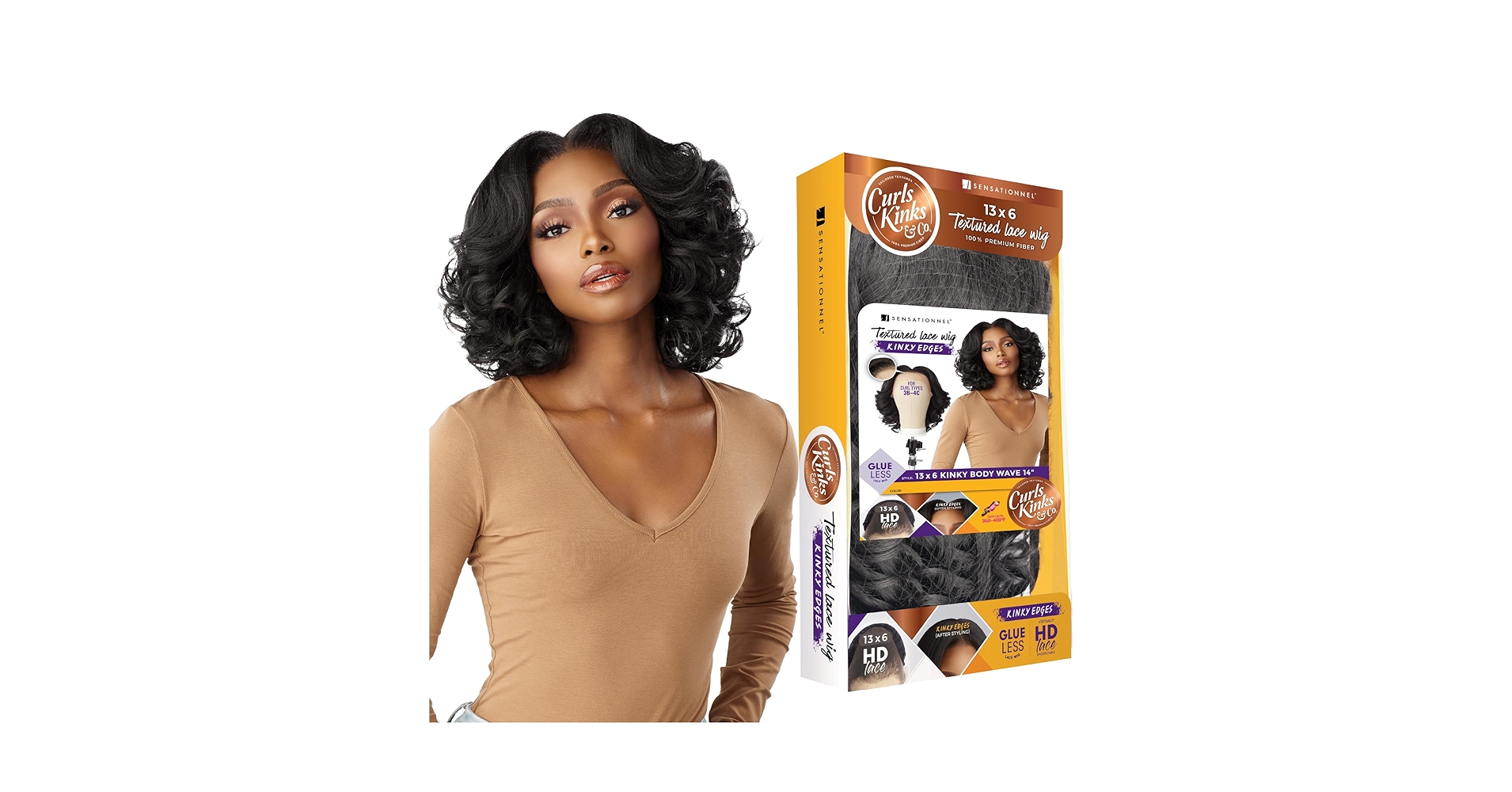 Amazon.com : Sensationnel Curls Kinksandco Kinkyedges Wig