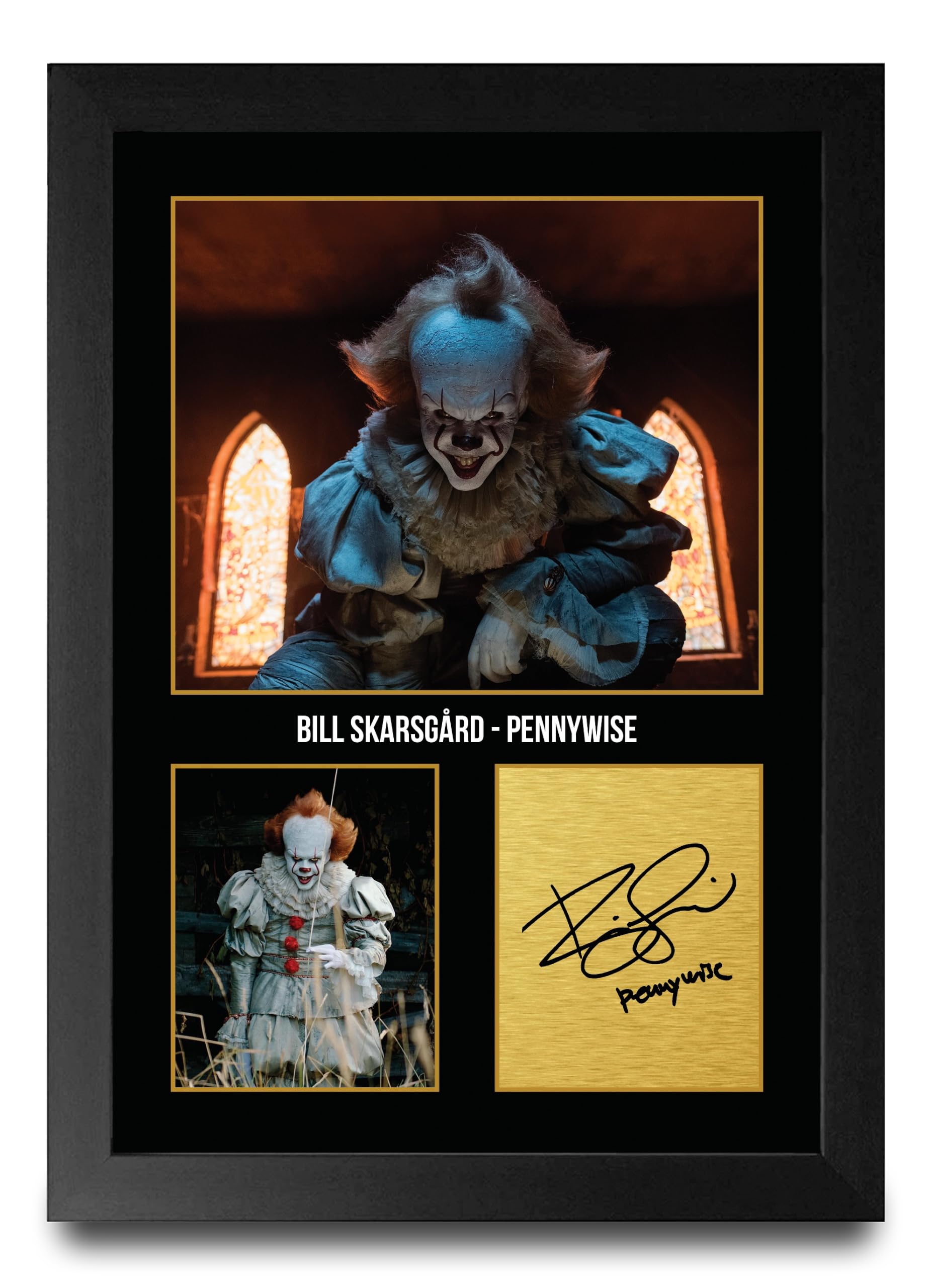 HWC Trading Bill Skarsgård IT Pennywise Gifts Printed Signed Autograph Picture for Movie Memorabilia Fans - A4 Framed Print (ID-005939) — image 1