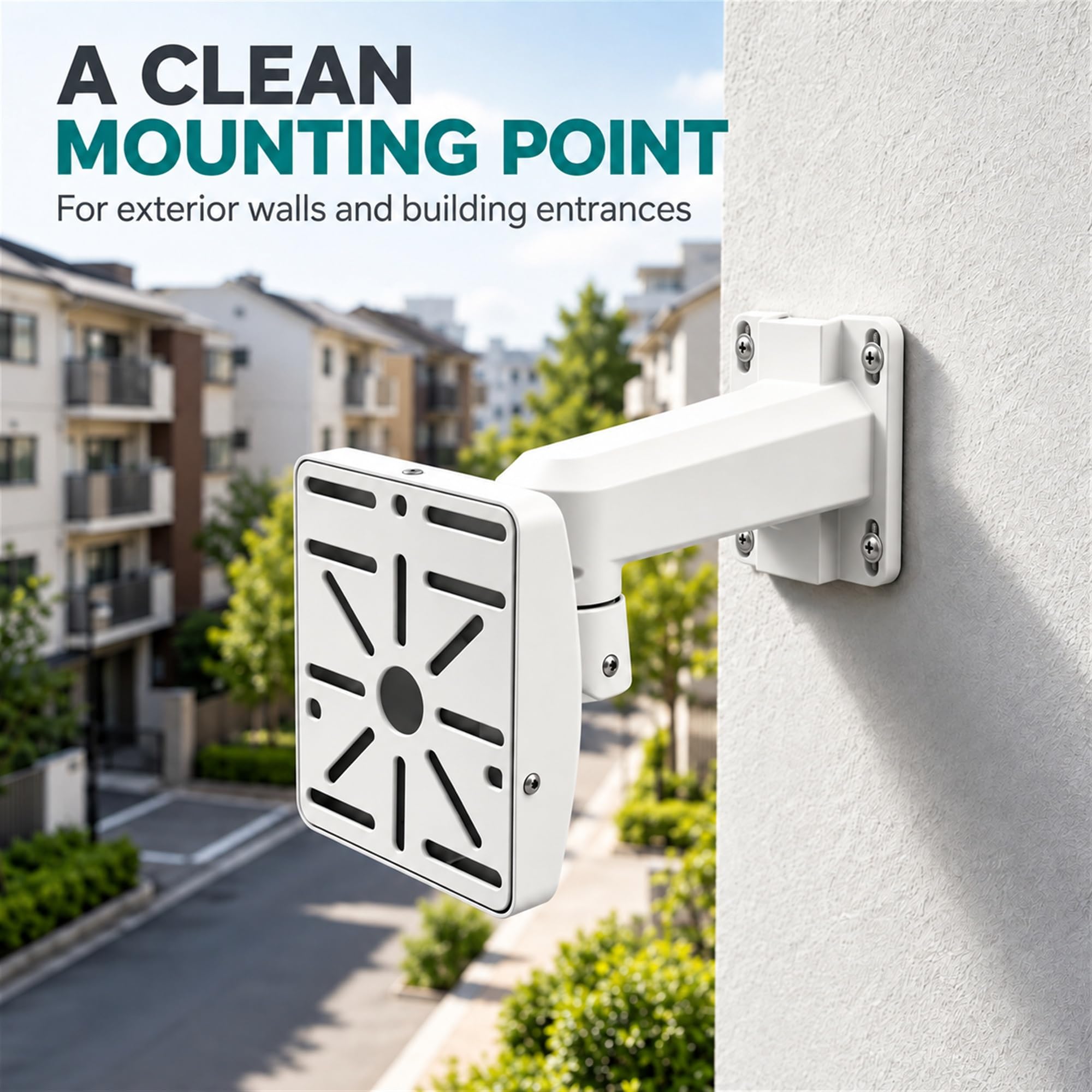 Support de montage mural en aluminium pour caméra de surveillance 19,6 cm, compatible avec les caméras de sécurité IP Hik Dahua PTZ, avec plaque de boîte de jonction