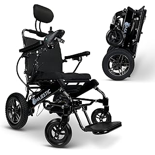 Ultra Lightweight Reclining Electric Power Wheelchair for Adults and Seniors 500W Motor Heavy Duty Mobility Motorized Portable Travel Wheel Chairs 20 inch Seat All Terrain Silla de Ruedas