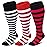 LEVSOX Wide Calf Compression Socks for Women Men Plus Size 15-20 mmHg Extra Large Knee High Support Sock for Nurses Pregnant Travel