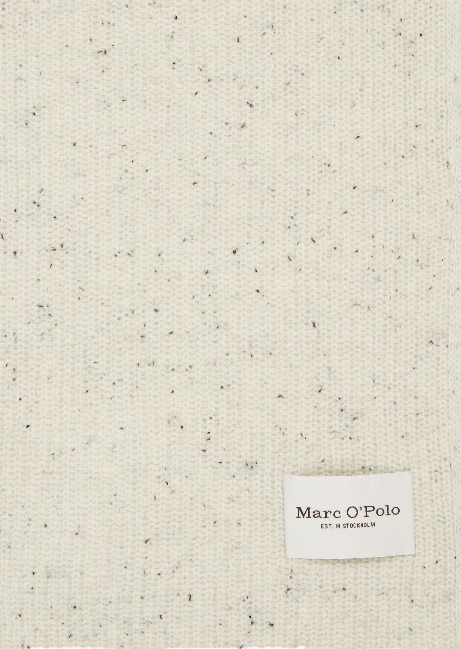 Marc O'Polo Herren Strickschal aus Woll-Mix Winter, Cremefarben (White Cotton), One Size