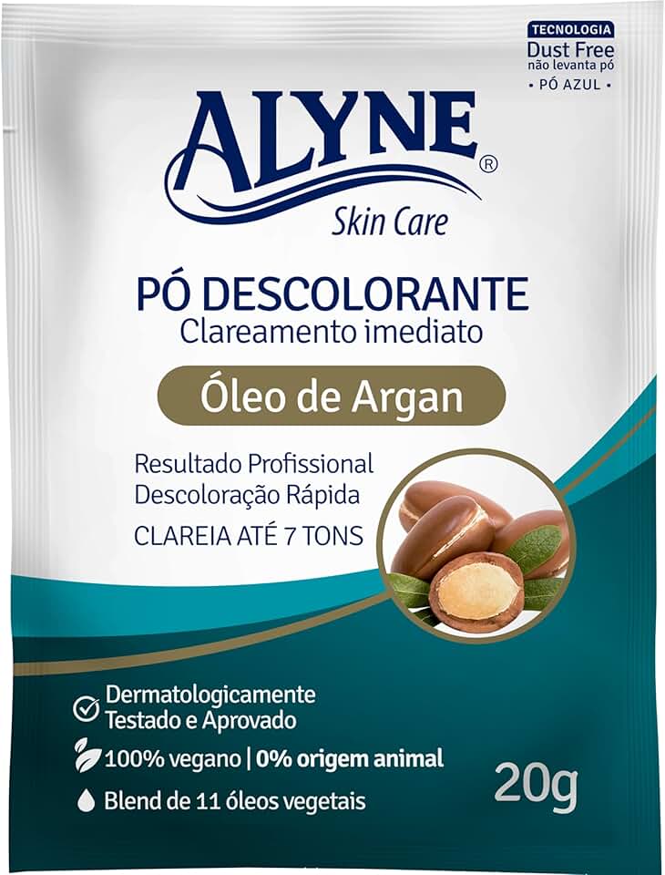Alyne, Pó Descolorante, Óleo de Argan, 20 g, Azul