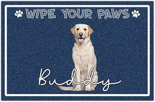 Miniatura 10 de Tapetes de bienvenida para entrada al aire libre, divertidos, personalizados, con diseño de perro Papillon, tapetes para puerta delantera,