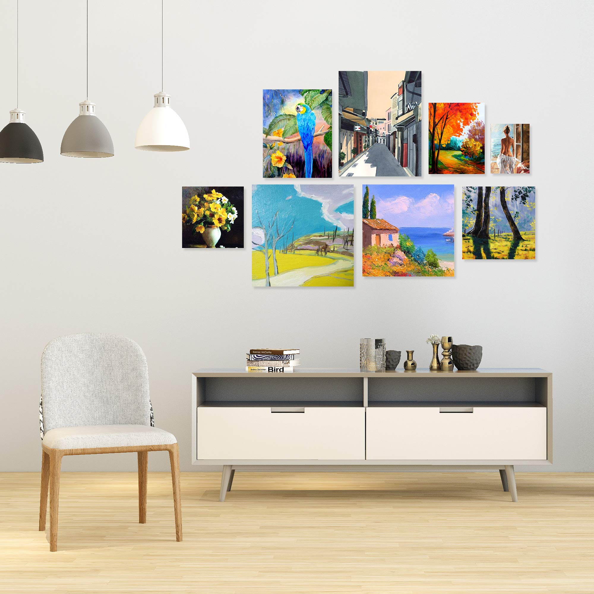 ESENG Tele Set-32 pezzi Multisize 100% cotone Canvas Panel Pannello di Tela tavola da pittura