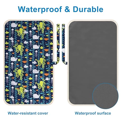 Miniatura 3 de Accmor Cambiador de pañales portátil, impermeable, plegable, cambiador de bebé para viajes, regalos de registro de baby shower