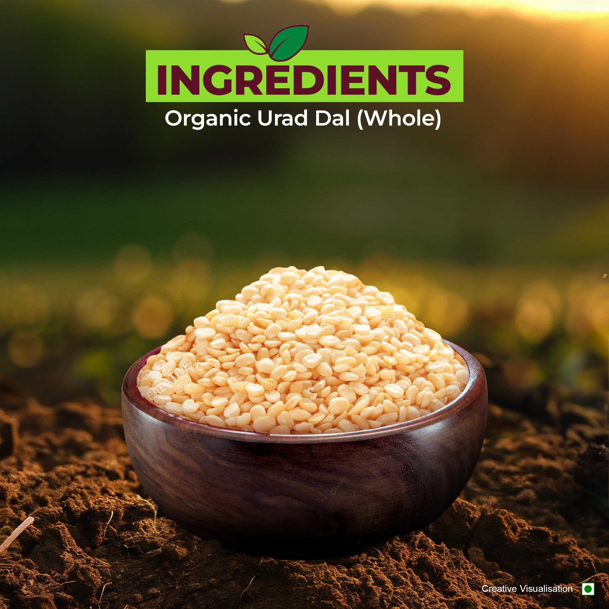 Aashirvaad Organic Urad Dal (Whole), 1kg, 100% Organic Urad Dal Rich in Protein - Image 6 thumbnail