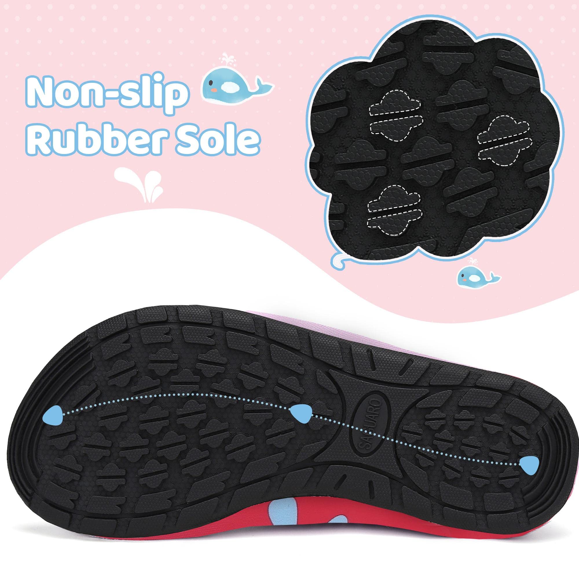 SAGUARO Bambini Ragazze Scarpe da Mare Spiaggia Scarpette da Acqua Scarpe da Immersione per Sportive Acquatici Nuotare Water Shoes