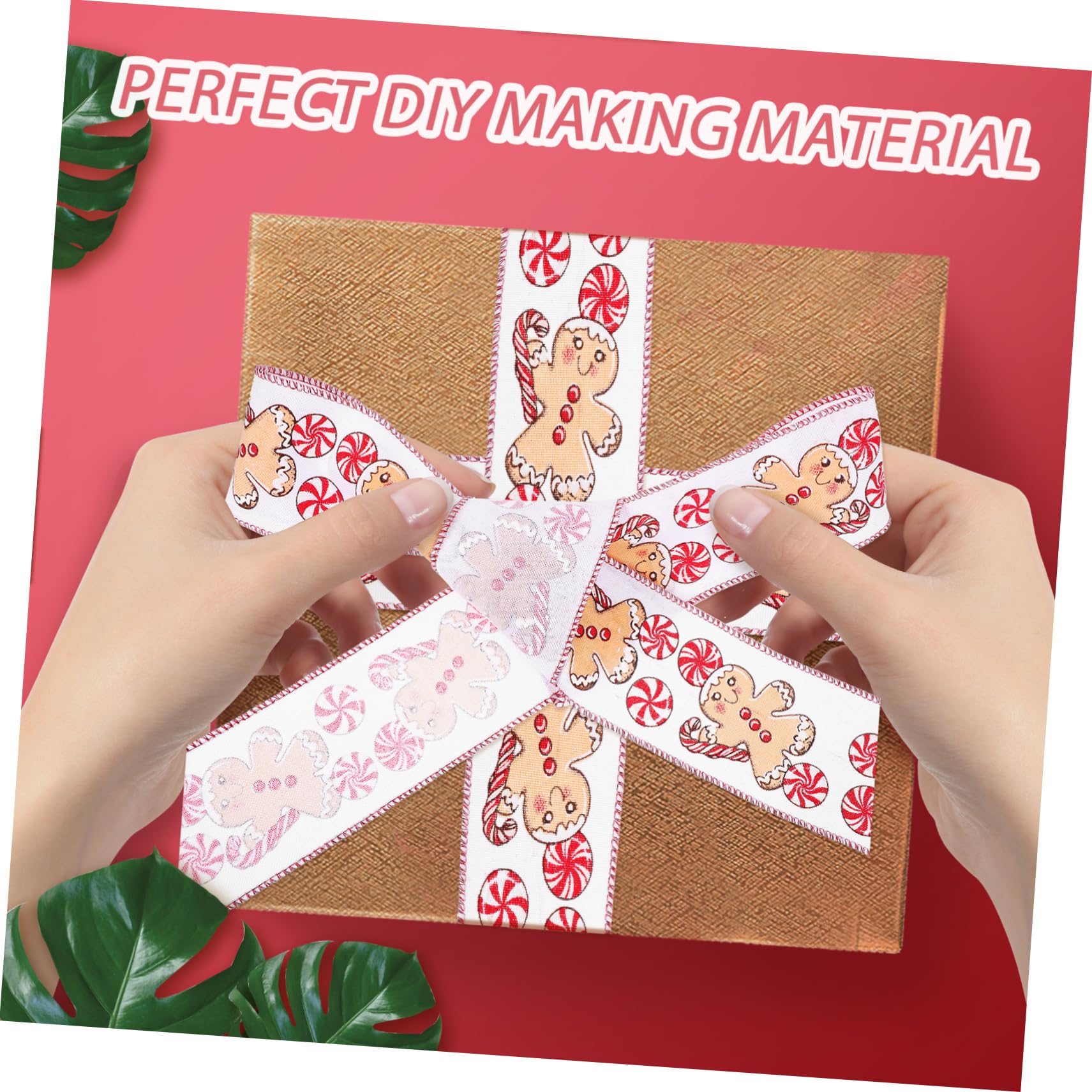 Cinta De Navidad De Sintético para Decoración De Árboles y para Manualidades y Adornos