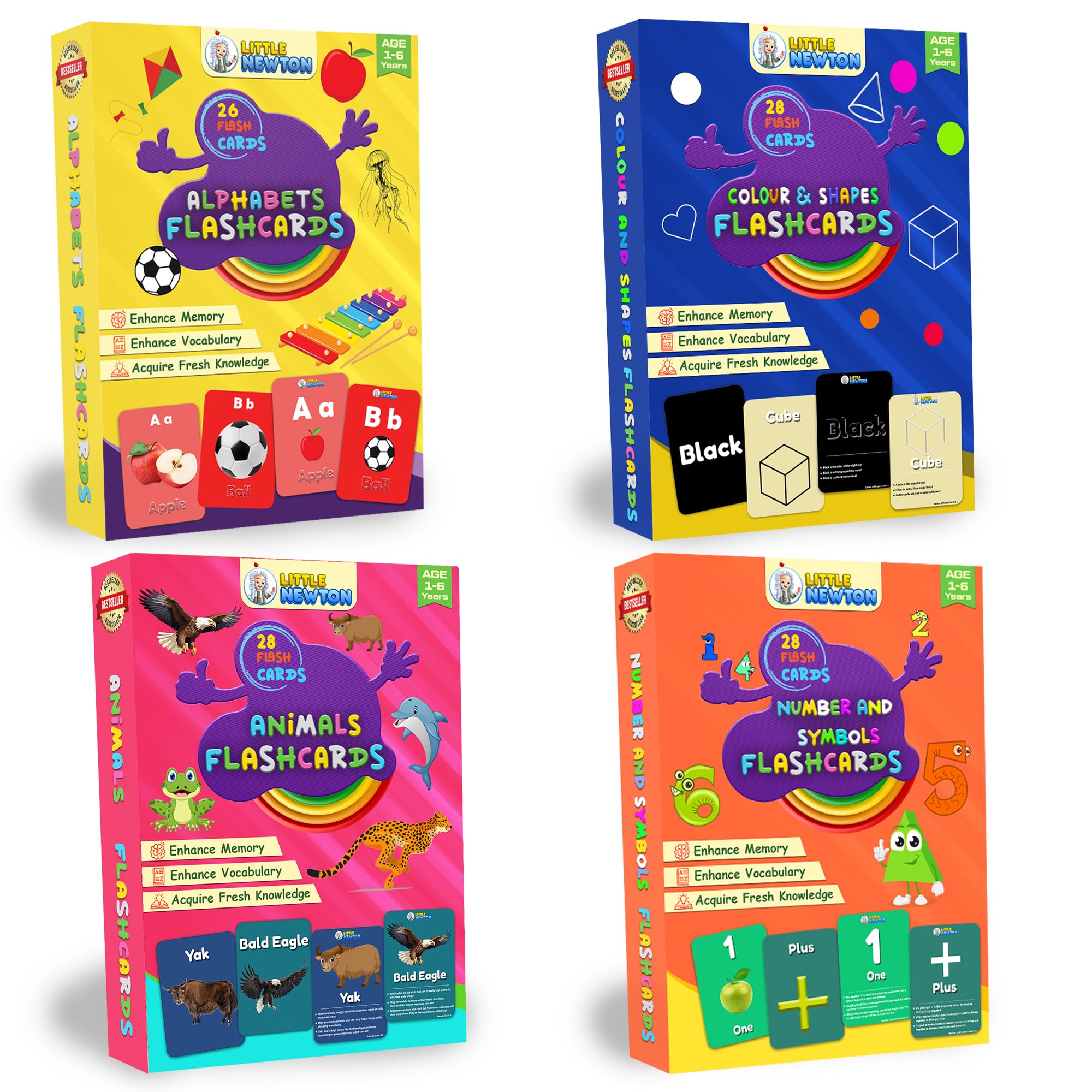 LittleNewton Flash Cards For Kids - Premium Thick Modern Flash Cards For Kids, Educational & Brain Toys For Kids, Montessori, Age- 1-6 Years Old,Preschool Learning For Kids[SET-ANIMALS |30 FLASHCARDS] (B0D226TNP1) Amazon Price History, Amazon Price Tracker