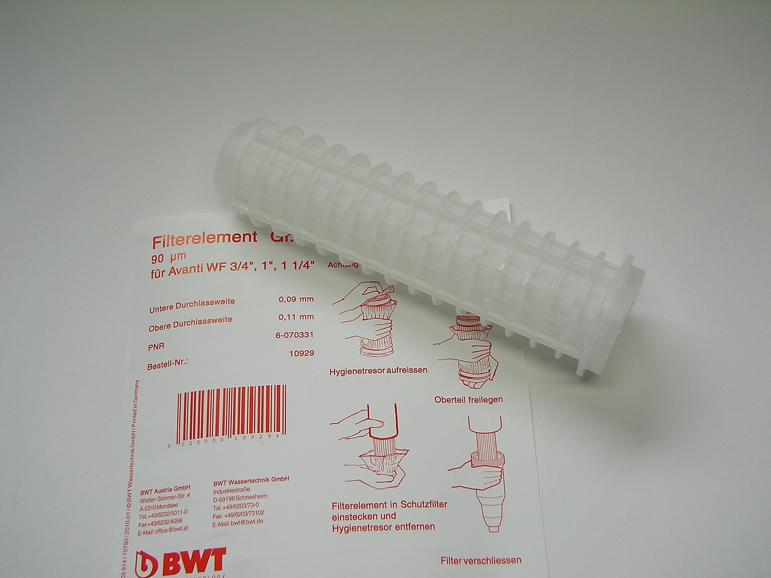 BWT Filterelement Ersatzfilter 10929 (10932)
