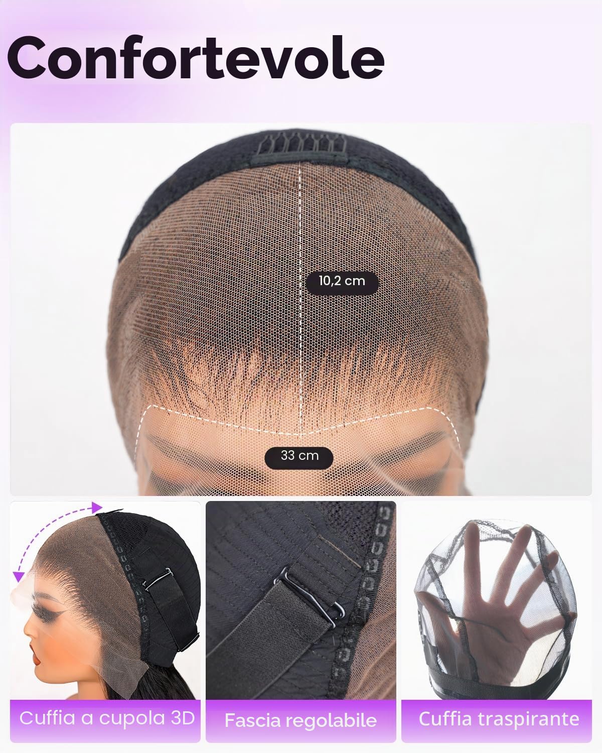 Parrucca Capelli Umani 13x4 HD Lace Front Wigs Unprocessed Brazilian Virgin Hair Pre Cut Lace Upgraded No Glue Bleached knots Body Wave Human Hair Wig for Women Natural Color 22 Pollici