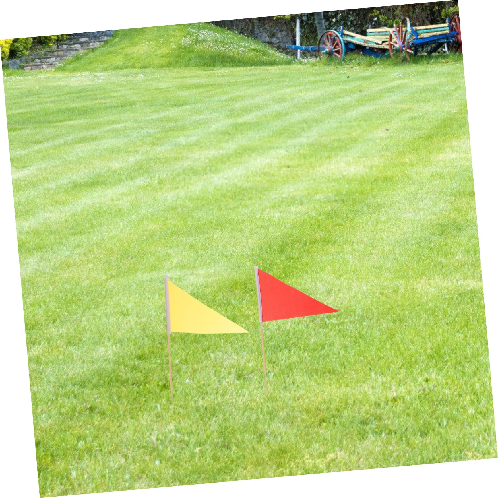 KOMBIUDA Gartenbewässerungsfahnen 40cm Lange Markierungsfahnen 10 Stück und Polyester zum Fixieren von Sprinklern und Campingzelten Praktisch für Industrie und Camping