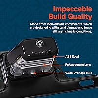 Vista 2 de True Mods - Luz LED negra para placa de matrícula para remolque de barco [montaje de soporte de acero] [DOT FMVSS 108] [SAE L] 12 V CC impermeable