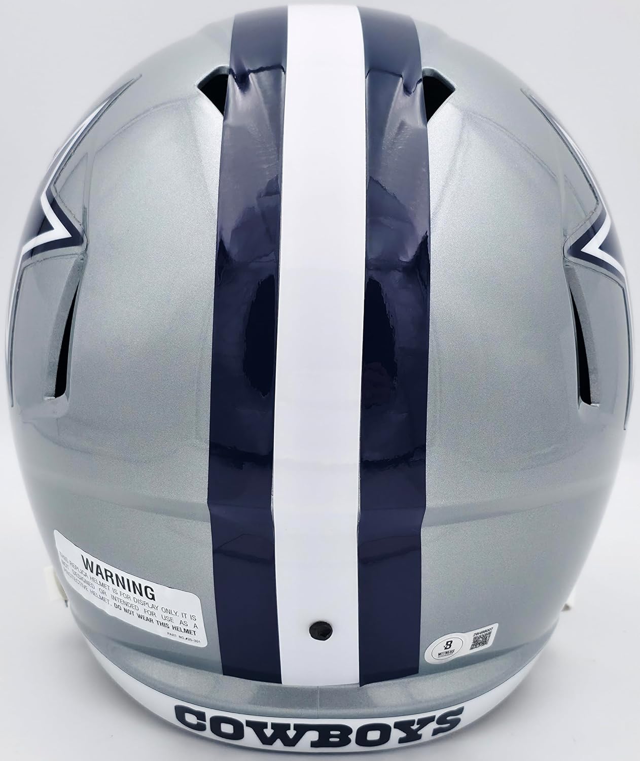 Roger S.t.a.u.bach Autographed Silver Full Size Speed Replica Football Helmet Beckett BAS Witness Stock #238802