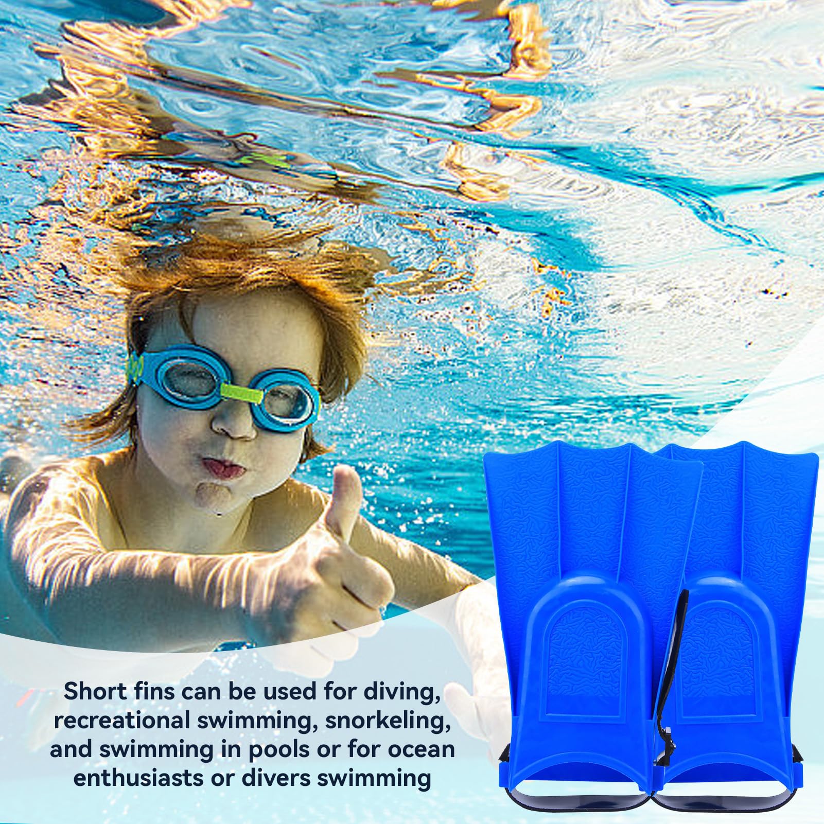 Fafeicy palmes de plongée Une paire de palmes de formation de natation de plongée légère en PVC Fafeicy palmes de plongée Une paire de palmes de formation de natation de plongée légère en PVC
