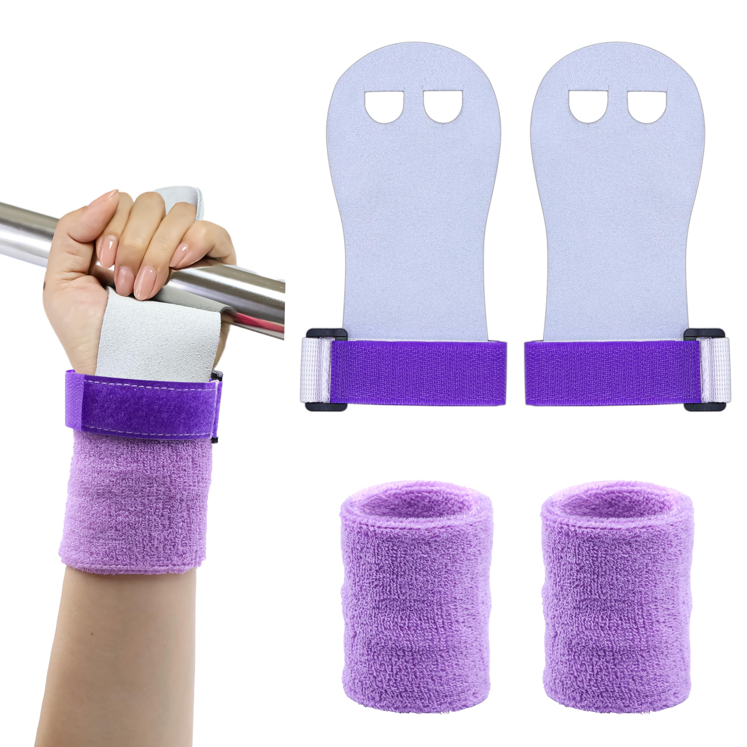 Set di braccialetti per ginnastica per ragazze bambini guanti protezione palmi polsi accessori allenamento