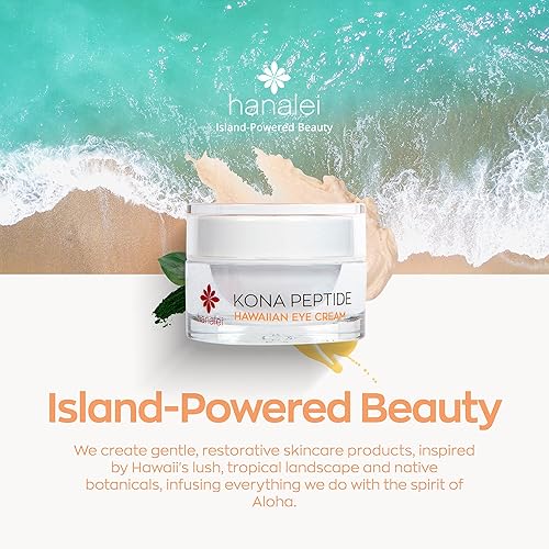 Miniatura 8 de Hanalei Kona Peptide Eye Cream para minimizar las arrugas y la hinchazón  Fabricado con botánicos hawaianos, cafeína y péptidos, fabricado en