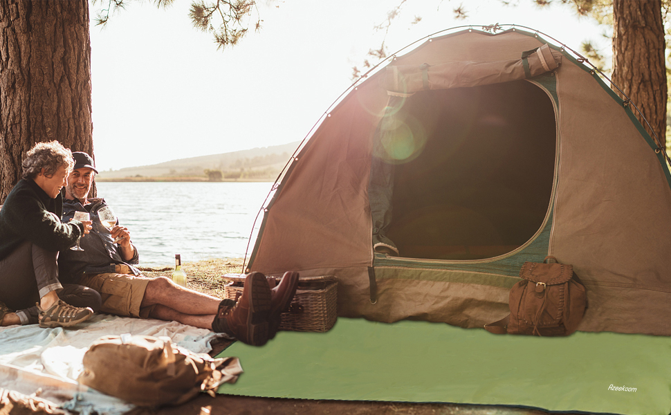 Coperta Da Picnico 210x145cm - Impermeabile, Con Picchetti, Per Spiaggia E Campeggio - Foto 4