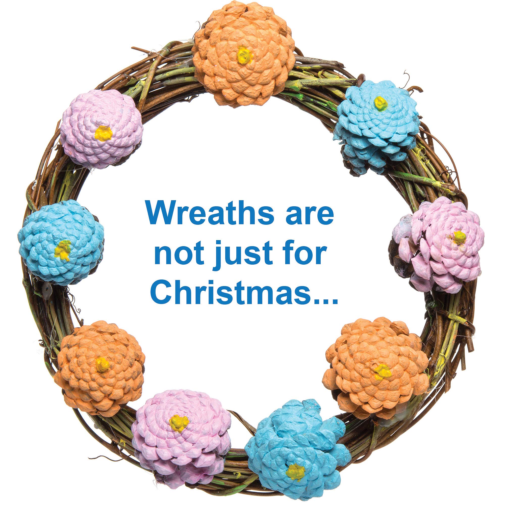 Baker Ross AV883 Natural Rattan Wreaths, Perfect For Seasonal Displays Decorate With Pine Cones Berries Pine Branches And More Eco Friendly Material Pack Of 2 Diameter Approx 20 21cm - View #5