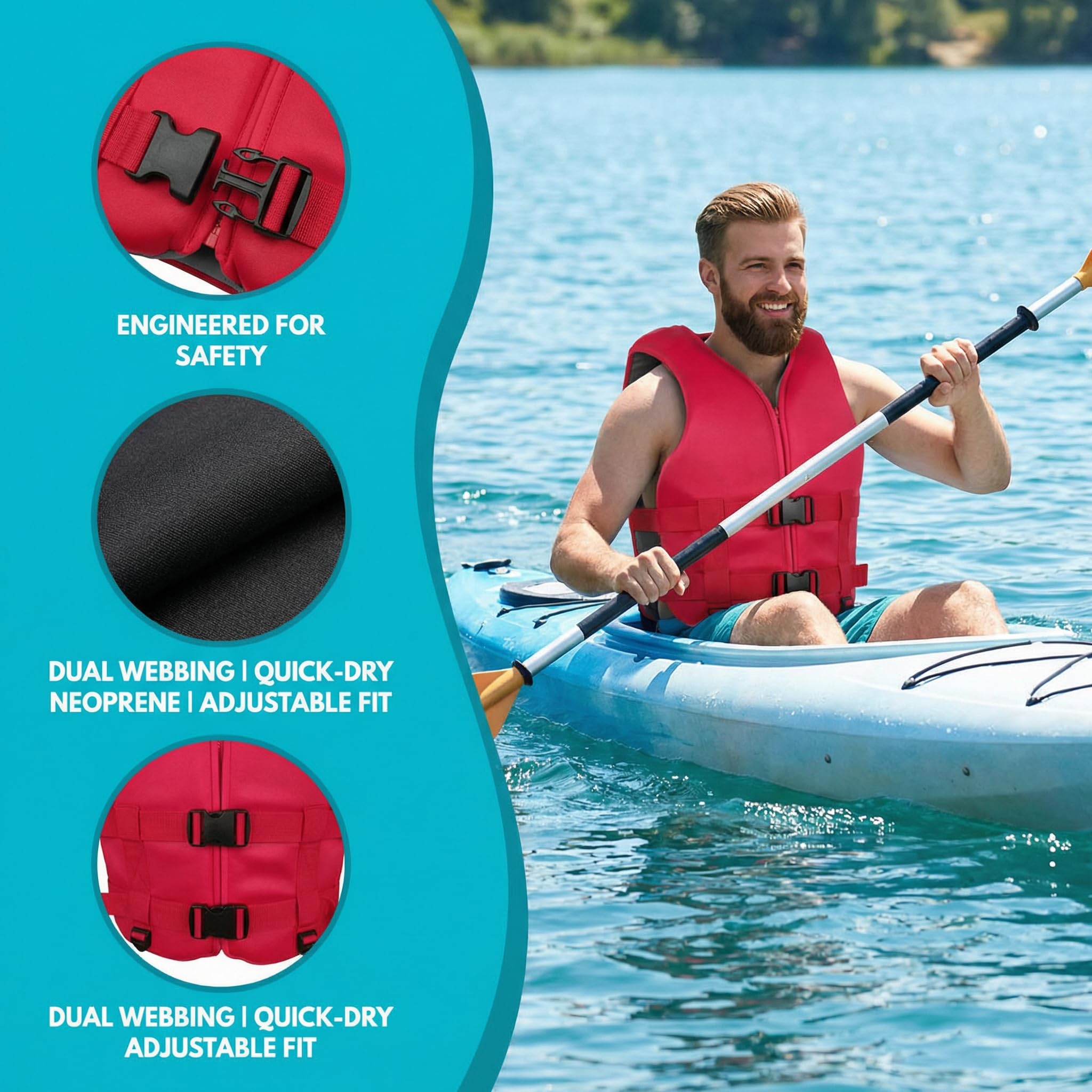 Amazon.com : High-Buoyancy Life Jackets for Adults – Adjustable