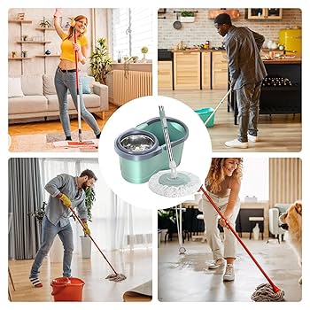 Mopa con escurridor | nMop automático | Escurre la mopa | Mopa giratoria  automática | Juego de trapeador de disco giratorio Ergo Clean | Mopa manos  libres para limpieza : Amazon.es: Hogar y cocina