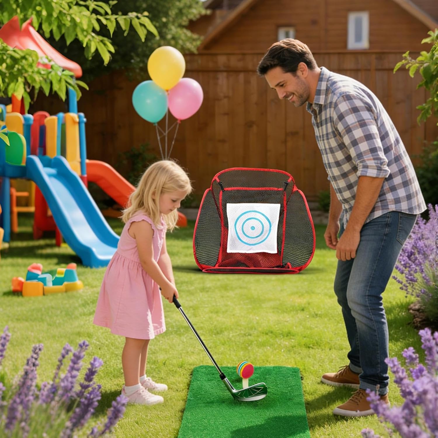 Chipping Net, Foldable Swing Practice Training Aid, Golfing Target Training Net, for Men Father Grandfather Husband Beginner Golfer Golf Lovers Outdoor Golfing Home