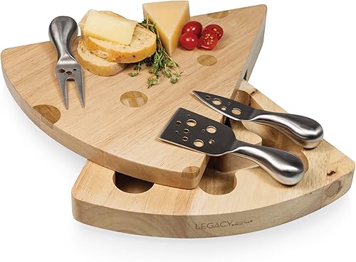 Miniatura 4 de PICNIC TIME Juego de tabla de queso suizo y cuchillos, juego de tablas de charcutería novedoso con cuchillos de queso, tablas de queso, tablas de