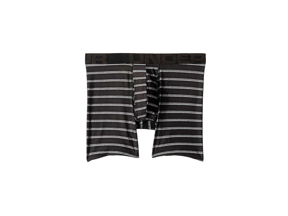 

Under Armour Tech 6'' Boxerjock(r) Single Seasonal (Black/Pitch Gray (Towline)) Men's Underwear