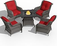 Vista 79 de Juego de 2 sillas de patio giratorias de 360 grados para exteriores y mesa auxiliar a juego – 3 sillas deslizantes de mimbre para patio con cojines