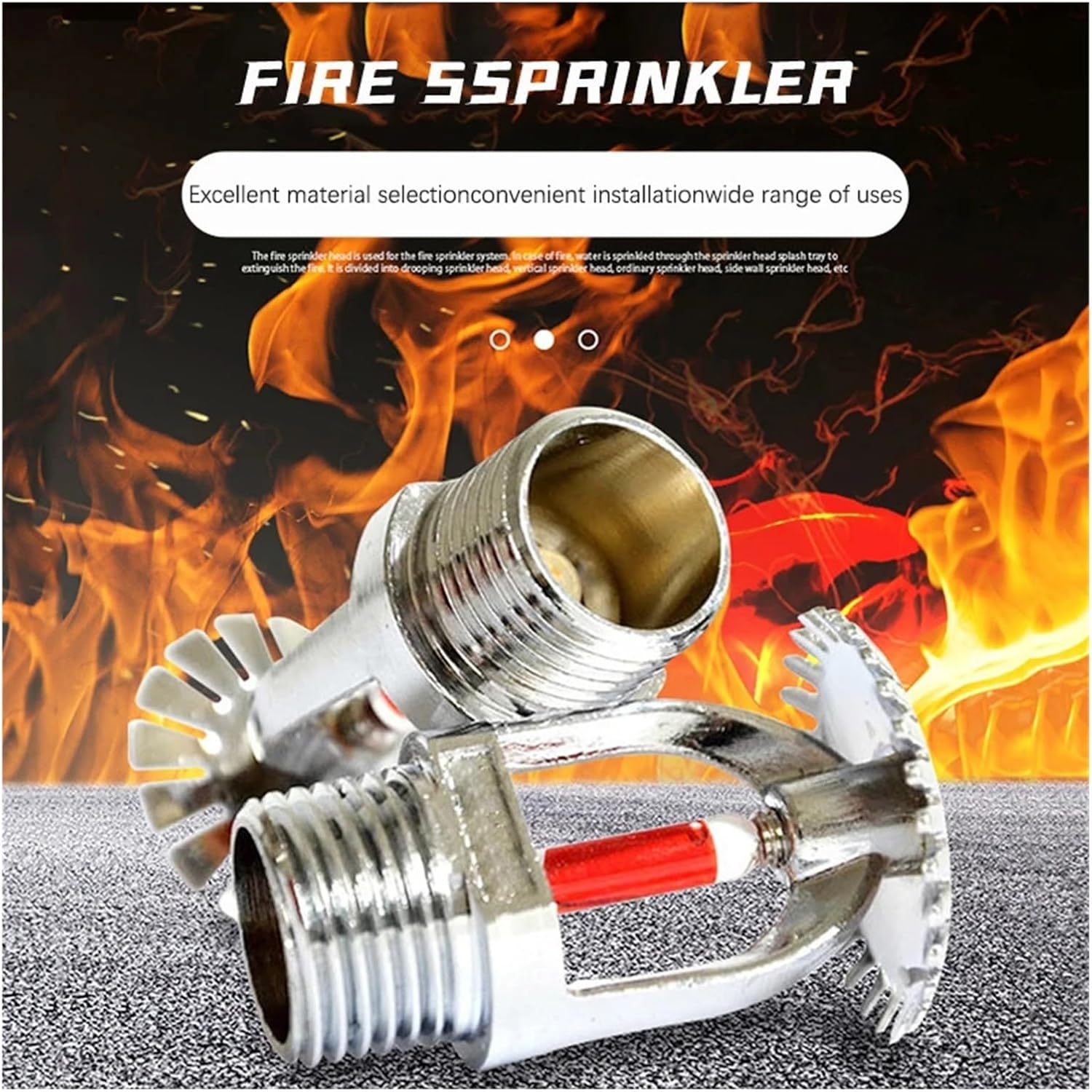 1pcs 68°C Vertical/Down Fire Sprinkler Head - Hidden Side Spray Protection System(DN15 under 68)
