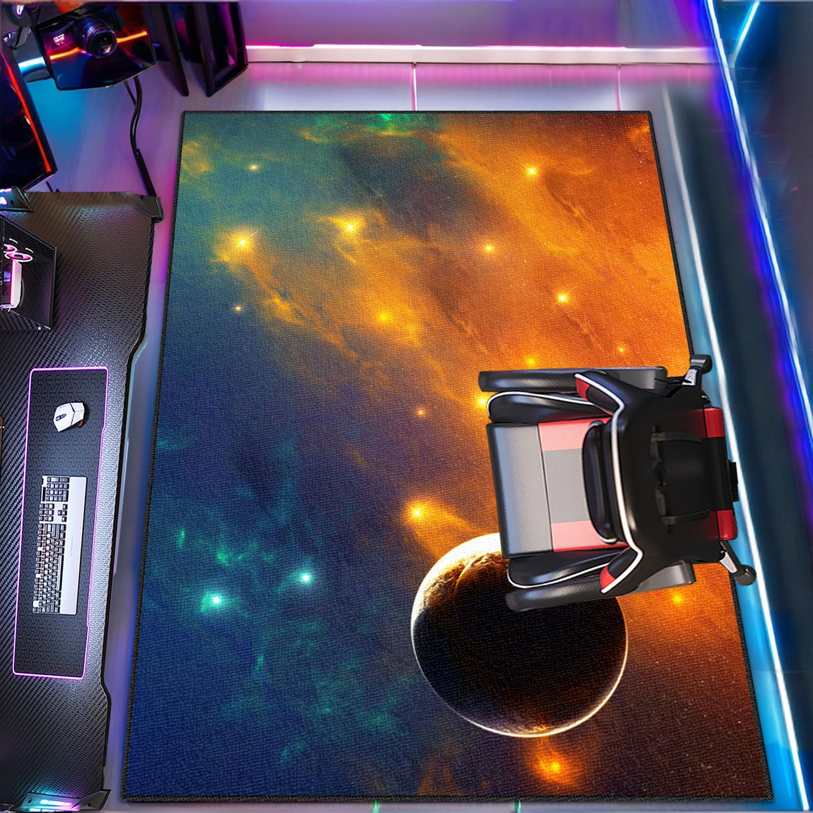 Tapis de jeu gaming lavable : protégez votre sol des roulettes de chaise de bureau
