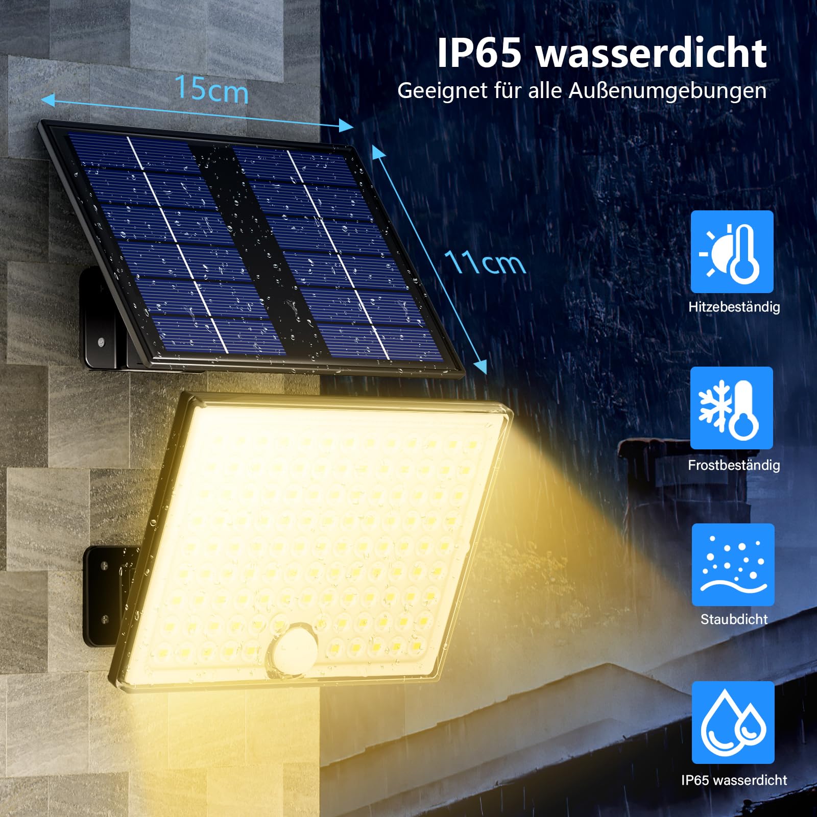Solar Light With Wireless Remote Control 15 LED Bulbs Solar String