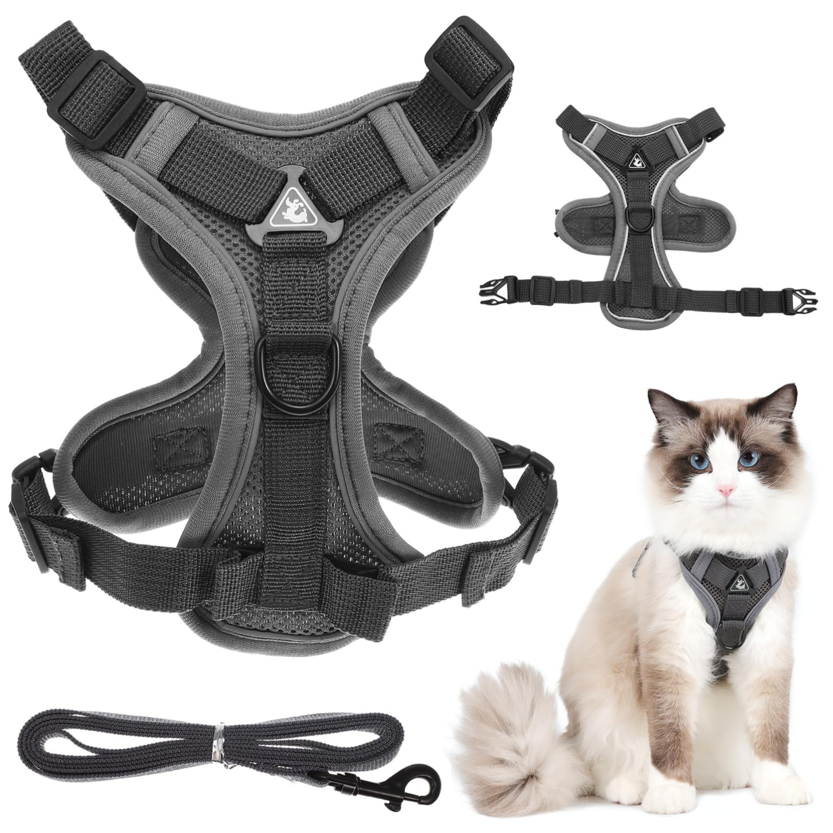 Kisangel 5stücke Puppy Für Kleine Hunde Einstellbares Reflektierendes Und Atmungsaktives Hundegeschirr Mit Komfortablem Design Für Sicheres Und Bequemes Spazierengehen