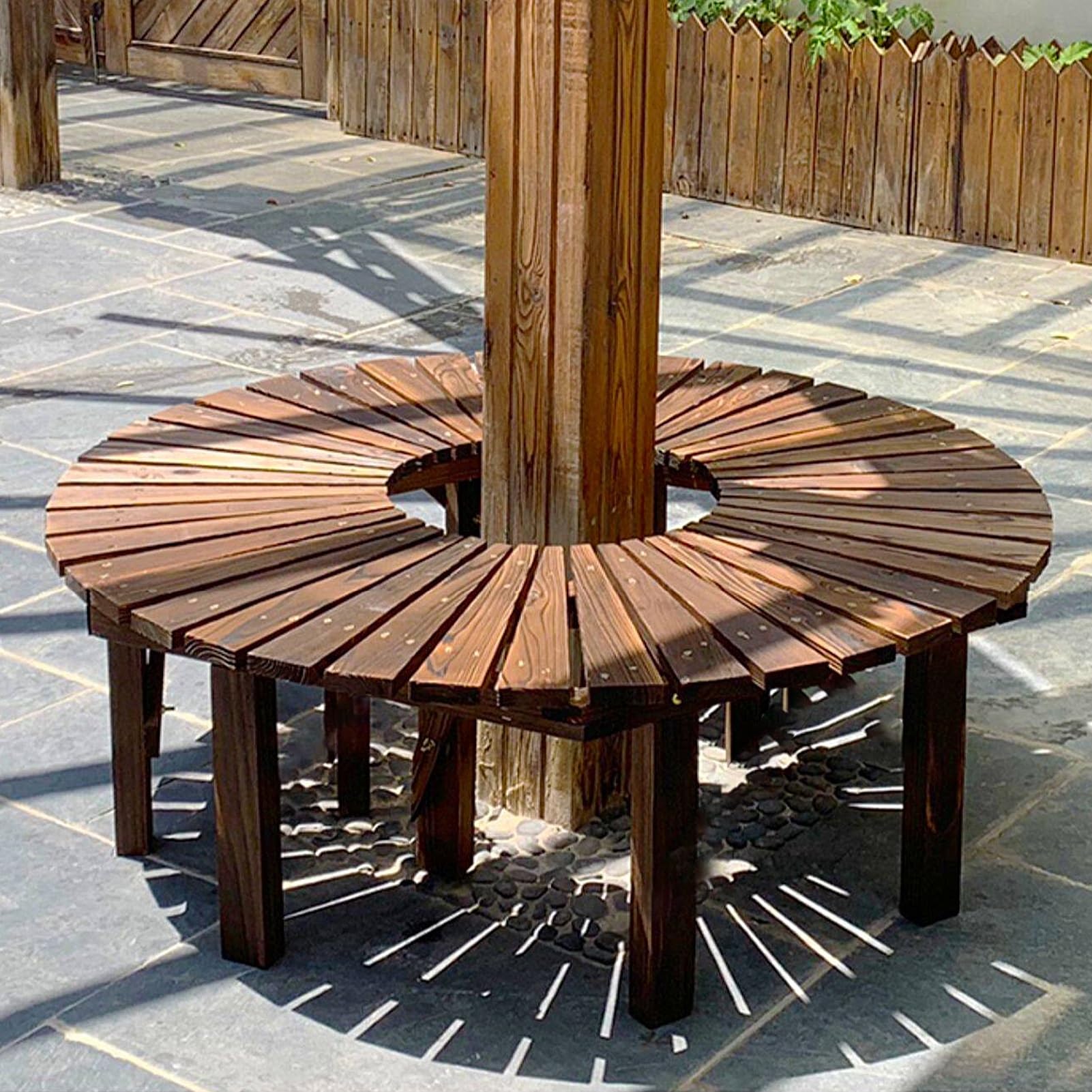 Asiento de listones de madera maciza MARXAN para exteriores