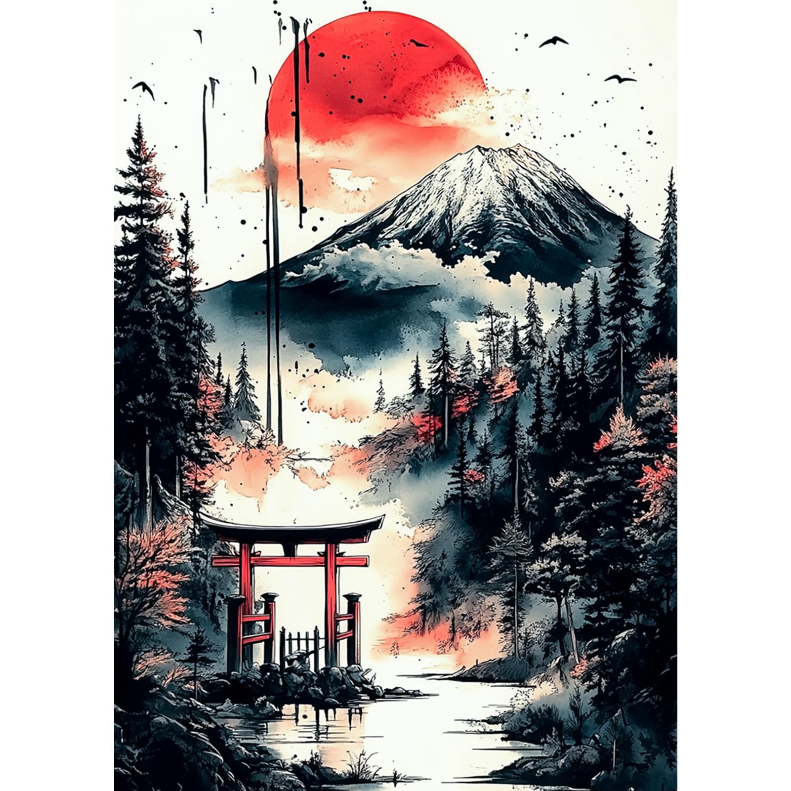 DAERLE Diamond Painting Kits for Adults Japanese Style Landscape