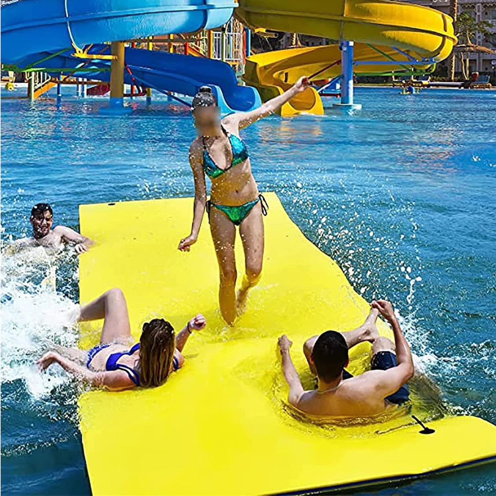 Tapis d'eau flottant en mousse pour piscine, lac et plage, idéal pour plusieurs utilisateurs, parfait pour les sports et activités nautiques, design durable et léger